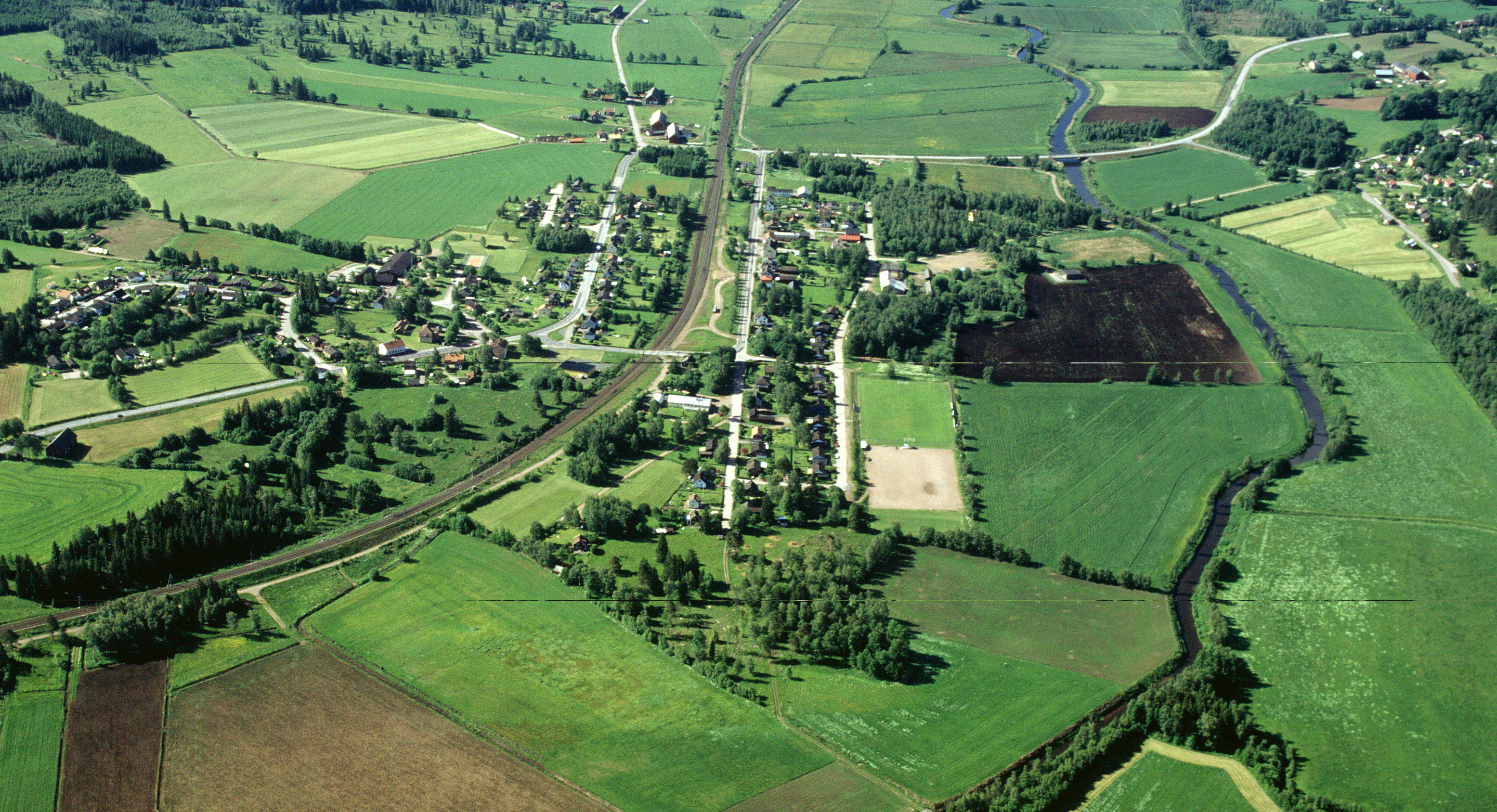 flygfoto över Gripenberg samhälle